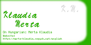 klaudia merta business card